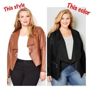 Avenue Faux Leather Jacket 26/28